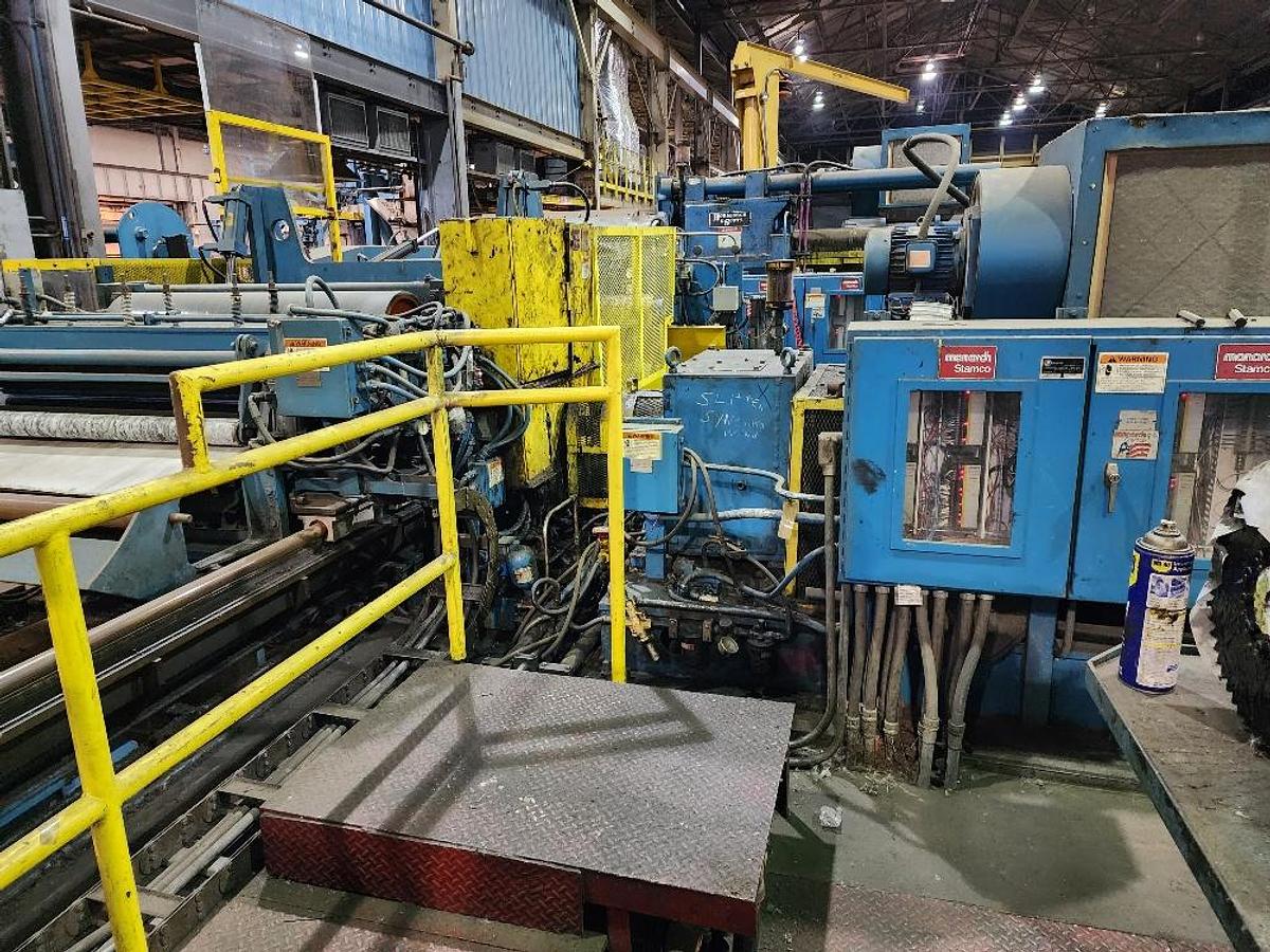 Used 52” x .100” x 35,000 Lb. Stamco Double-Loop Slitting Line