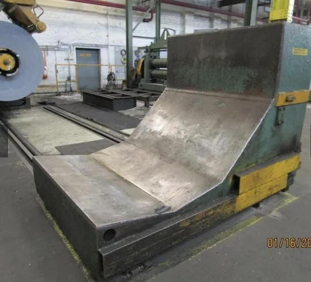 Used 60" x .187” x 50,000# Chicago/Paxson Loop Slitting Line with 2 Heads