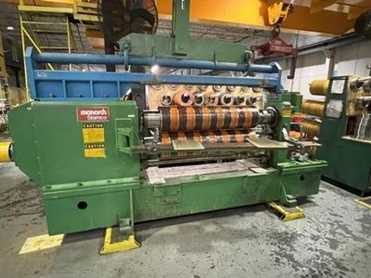 Used 60” x 40,000 Lbs. (3) Heads Stamco Loop Slitting Line