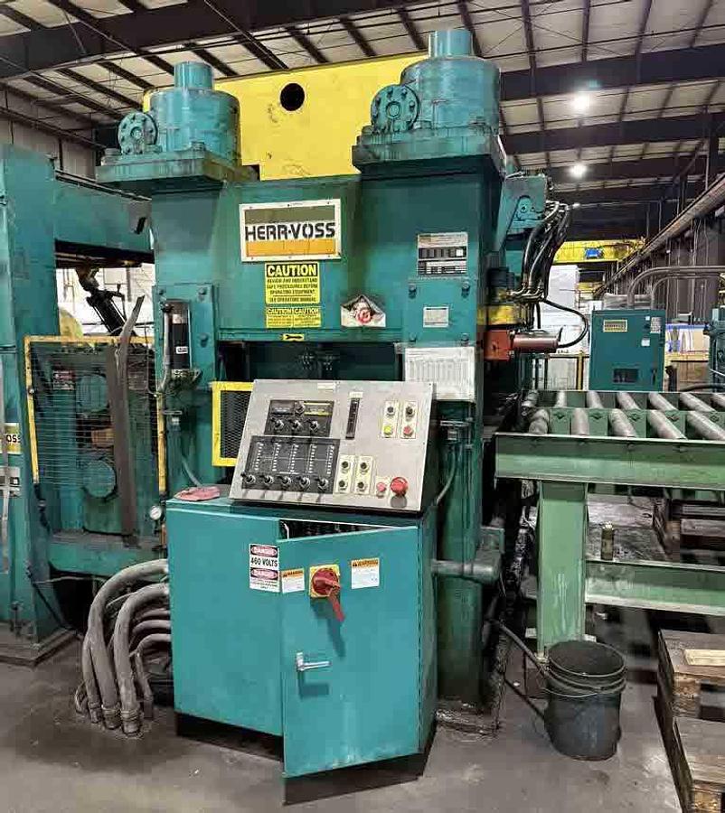 Used 74" x 0.375" x 60,000 Lb Herr Voss Cut To Length Line