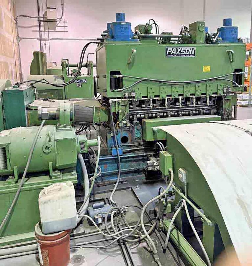 Used 60” x 0.135” x 40,000 Lbs Paxson Cut To Length Line