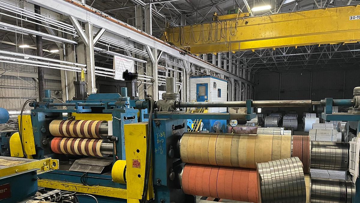 Used 60" x .250" x 60,000 Lbs. Braner Slitting Line