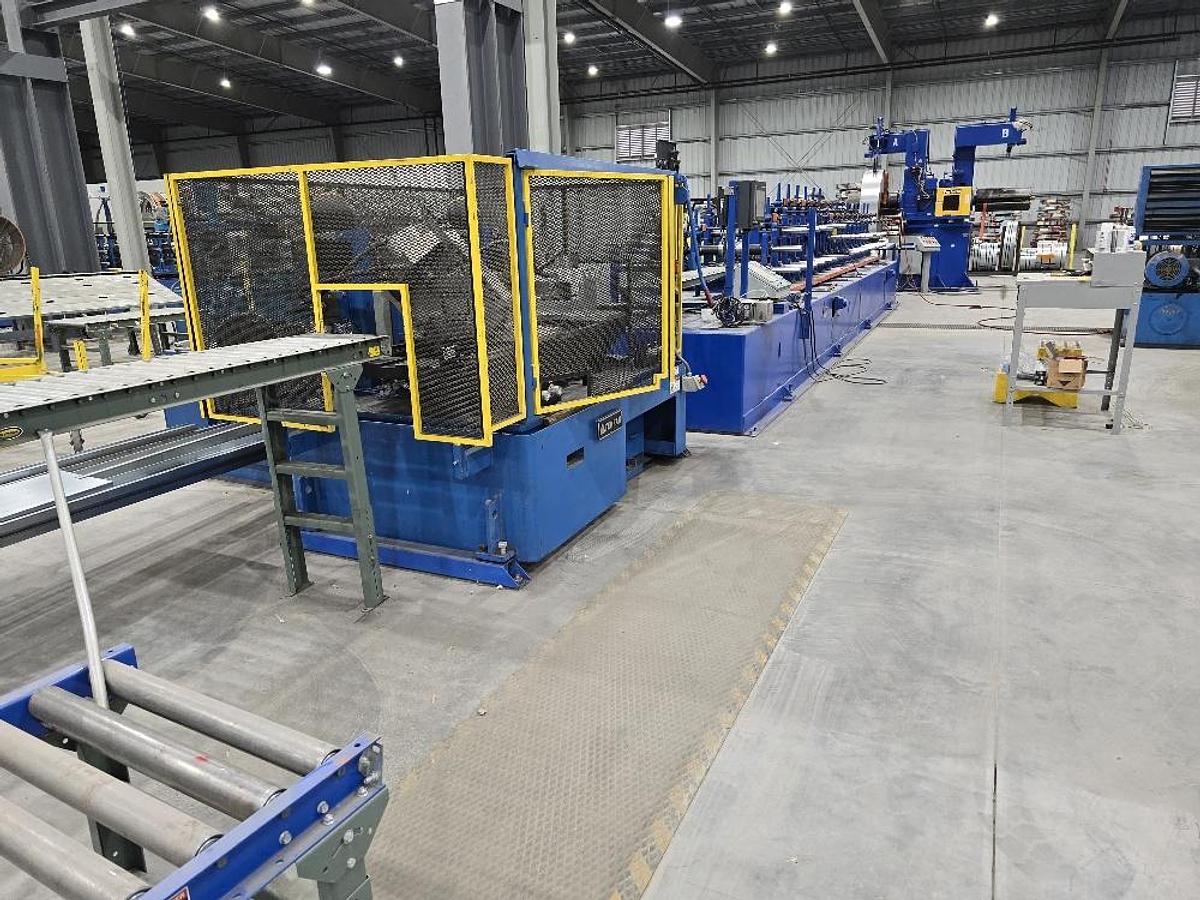 Used ASC 17-Stand x 2-1/2" Stud & Track Roll Form Line 