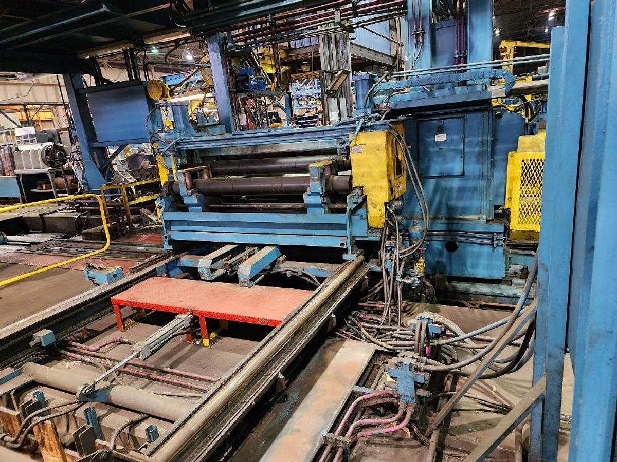 Used 52” x .100” x 35,000 Lb. Stamco Double-Loop Slitting Line