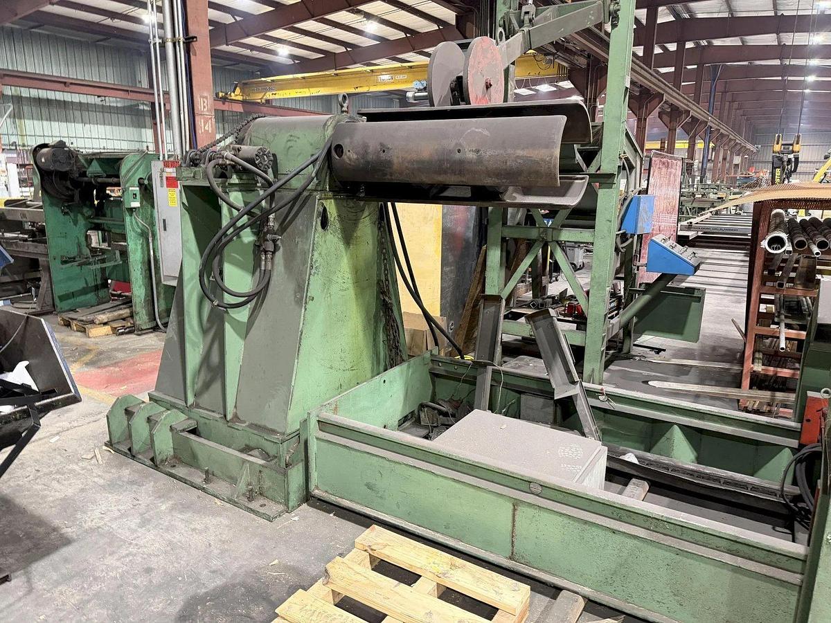 Used 12 Stand x 3.5” Arbor x 26” Roll Space Bradbury C&Z Purlin Roll Forming Line