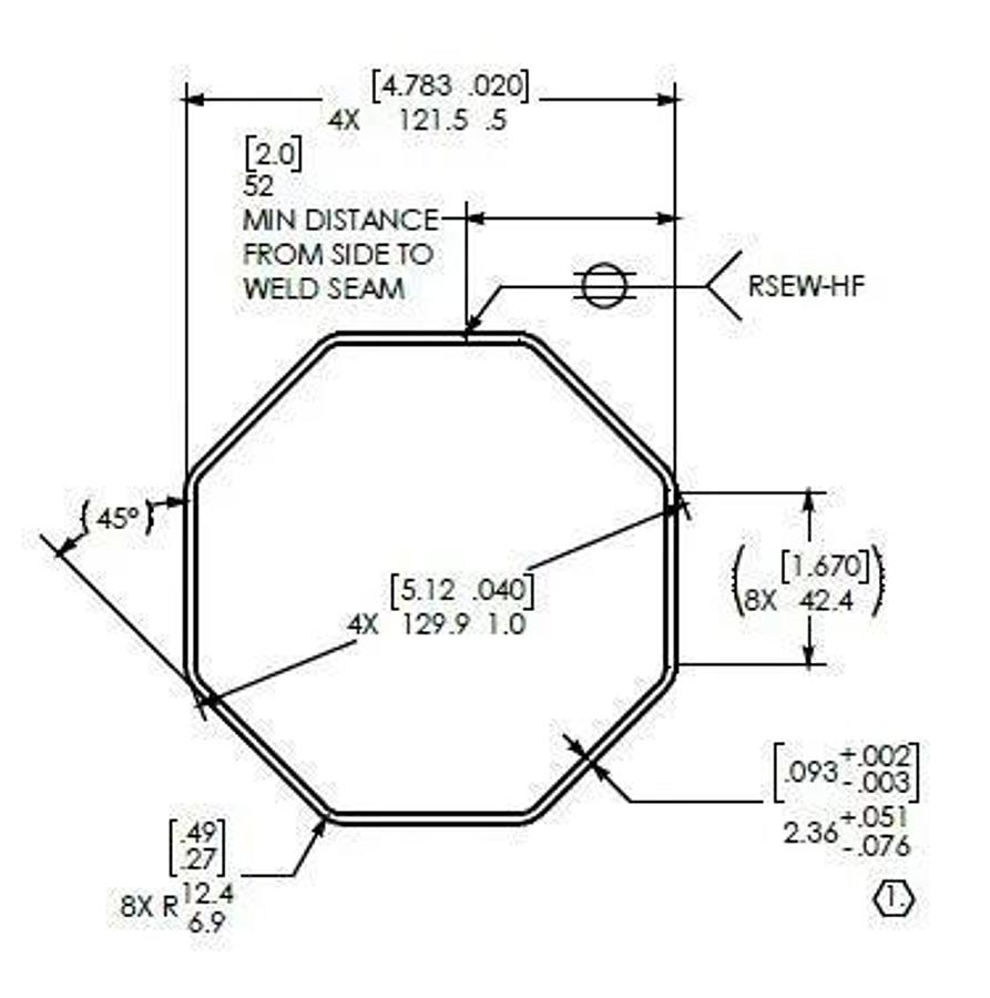 Used 100 mm x 100mm VAI / SEUTHE Direct Forming Tube Welding Line