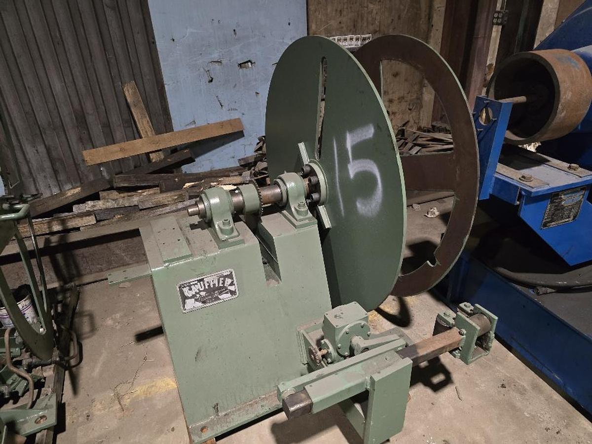 Used 12” Wide Scrap Winder With Oscillation Eye