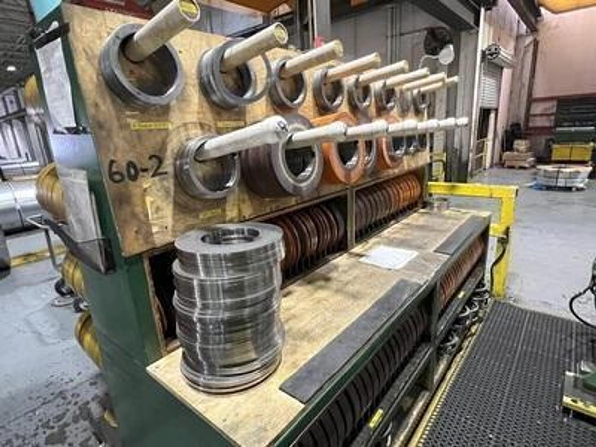Used 60” x 40,000 Lbs. (3) Heads Stamco Loop Slitting Line