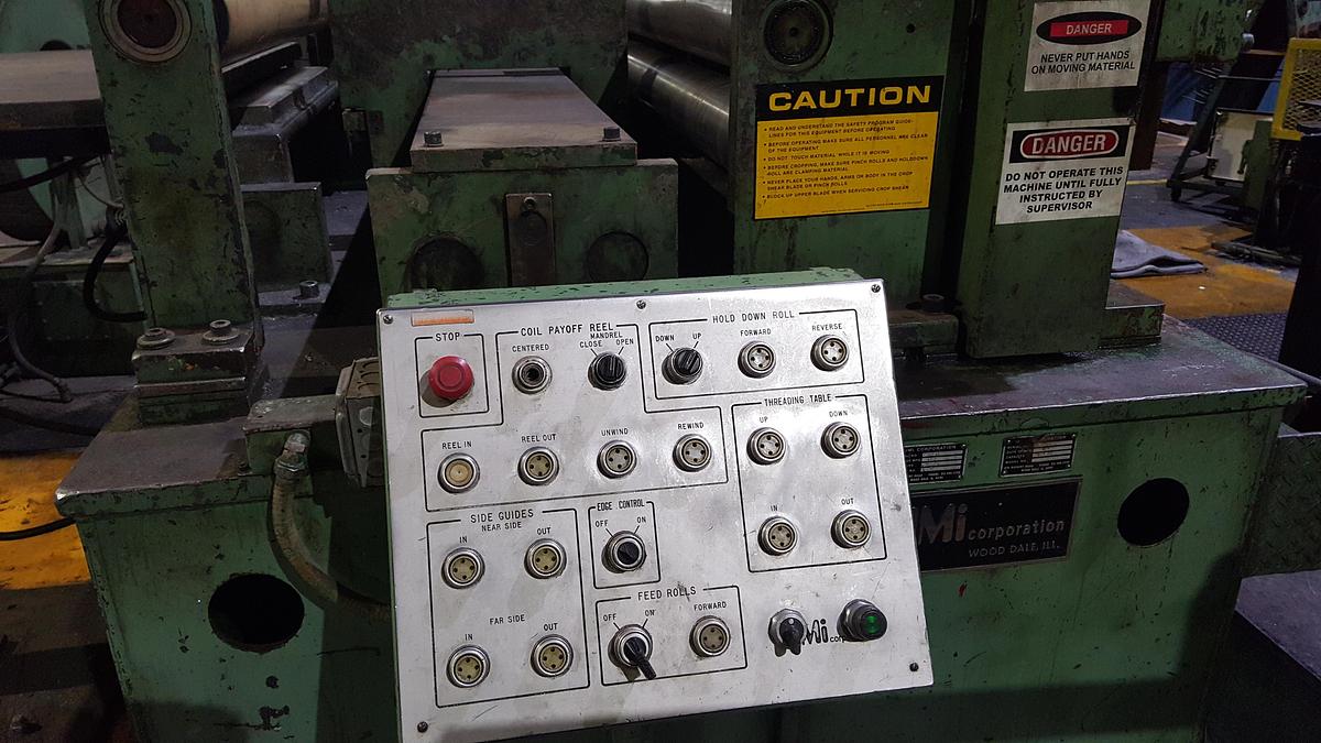 Used 60” x .125" x 40,000 Lbs. UMI Slitting Line
