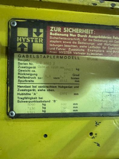 Used 25,000 LB HYSTER H250 DUAL TIRE OUTDOOR FORKLIFT