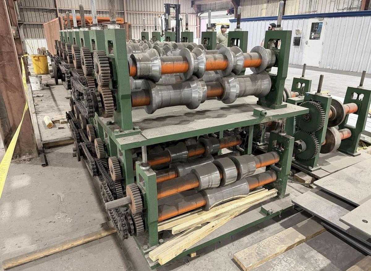 Used 14 Stand x 3" x 44" Bradbury Model 320 Panel Roll Forming Line