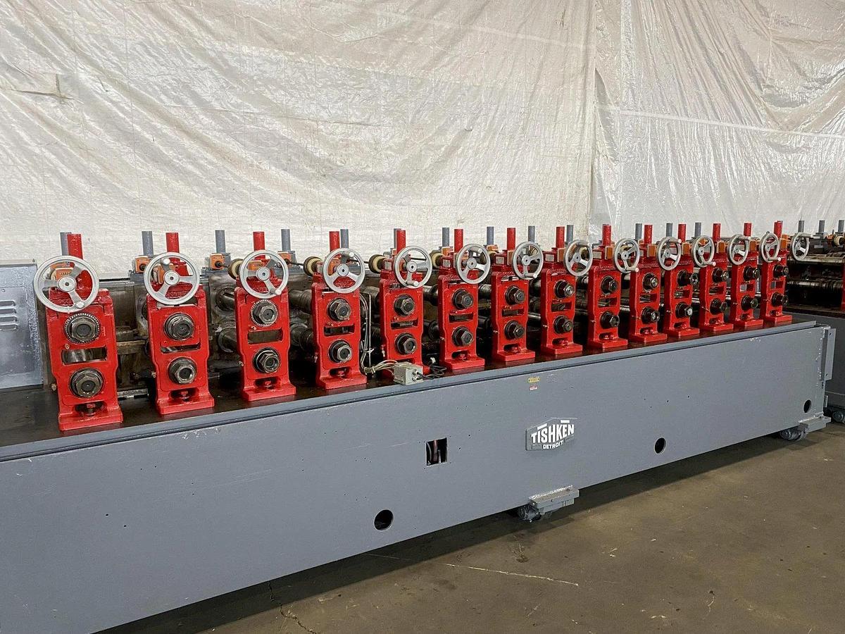 Used 22/24 Stand x 3.5” x 21” Tishken Model 24HW-S-3-1/2 Rollformer, New 1999