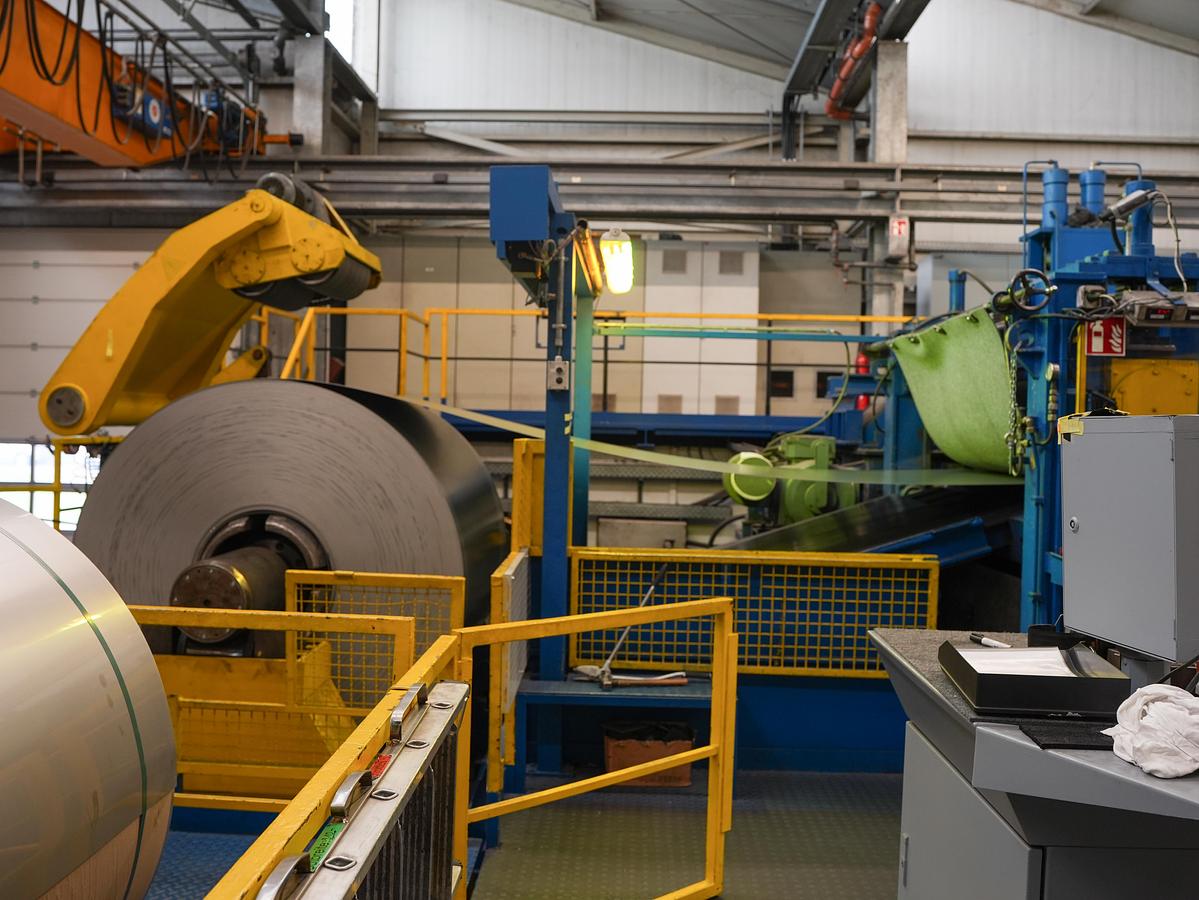 Used 65” x .098” Stainless Steel Slitting Line