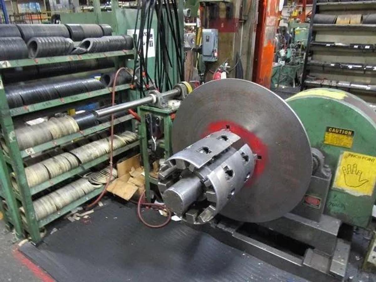 Used 8” x .062” x 2,000# Stanat Design Slitting Line With Banding Line