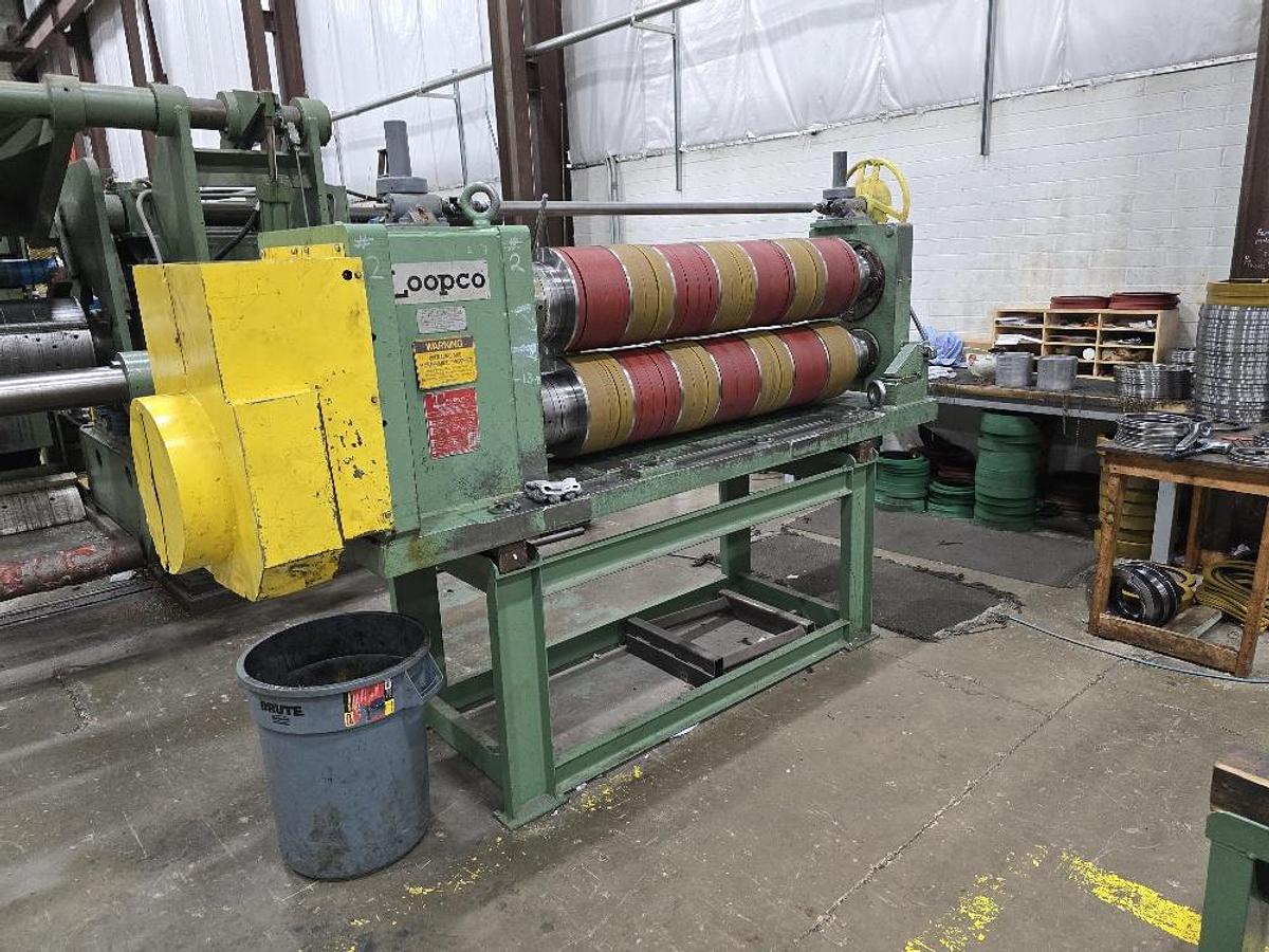 Used 60” X 50,000 Lb Loopco Slitting Line
