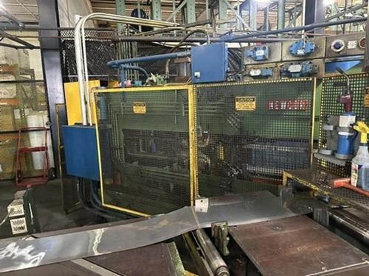 Used 18" x .025" PM / Andritz Oscillating Slitting Line with 12 Recoilers