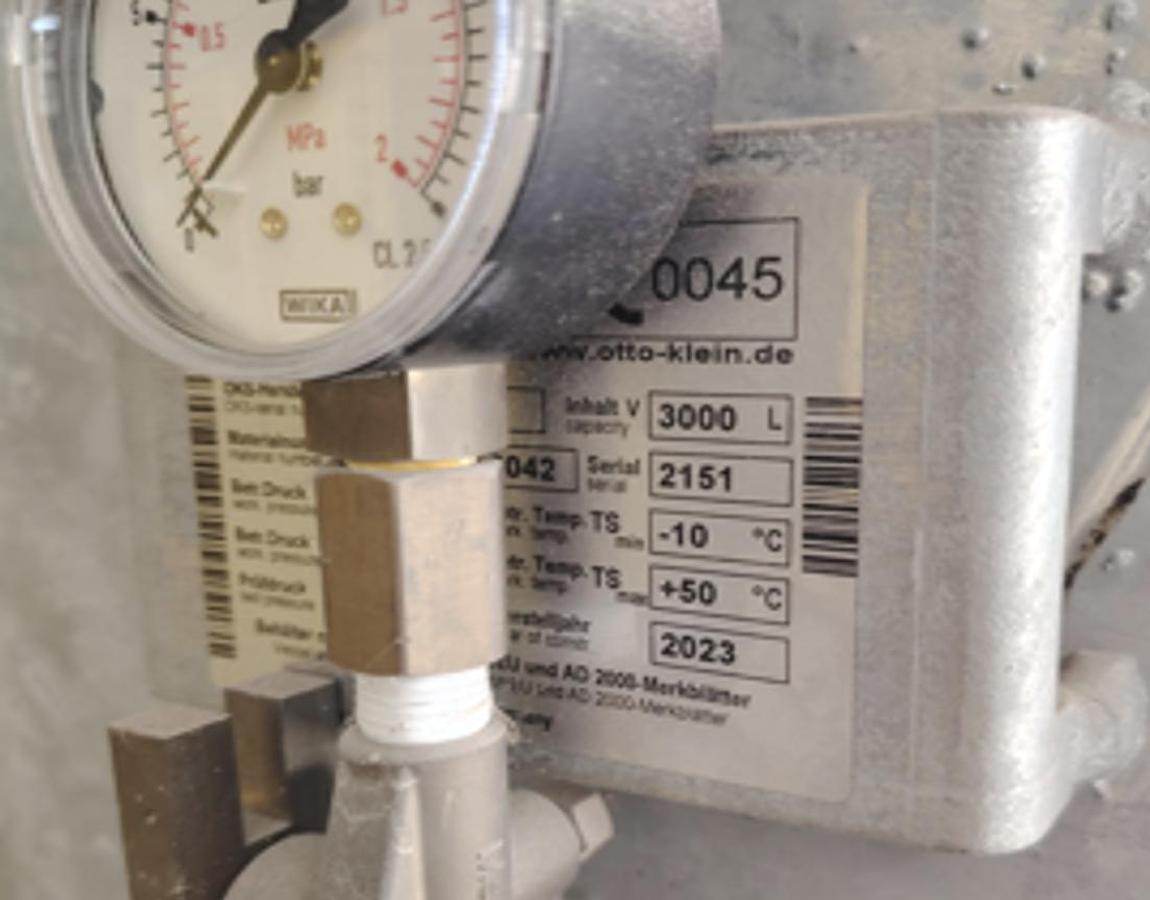 Used 793 Gallon OKS Air Receiver Tank (3000 Liters)