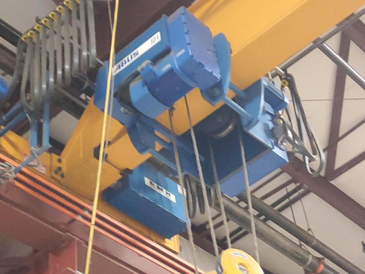 Used 10 Ton x 47’ ABBUS Bridge Crane with EMH Hoist