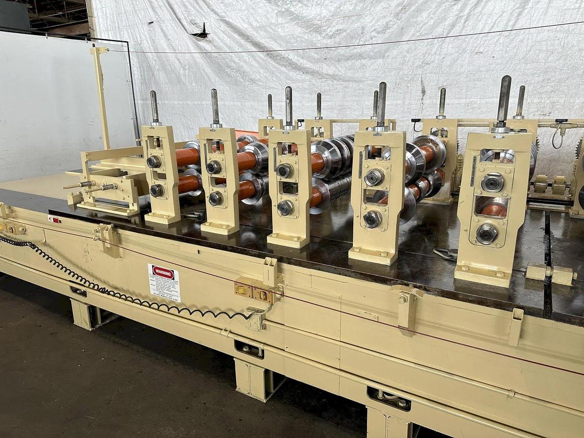 Used 10 Stand x 3.5” Arbor x 42” Bradbury Standing Seam 360 & Standing Seam Rafted Rollformer
