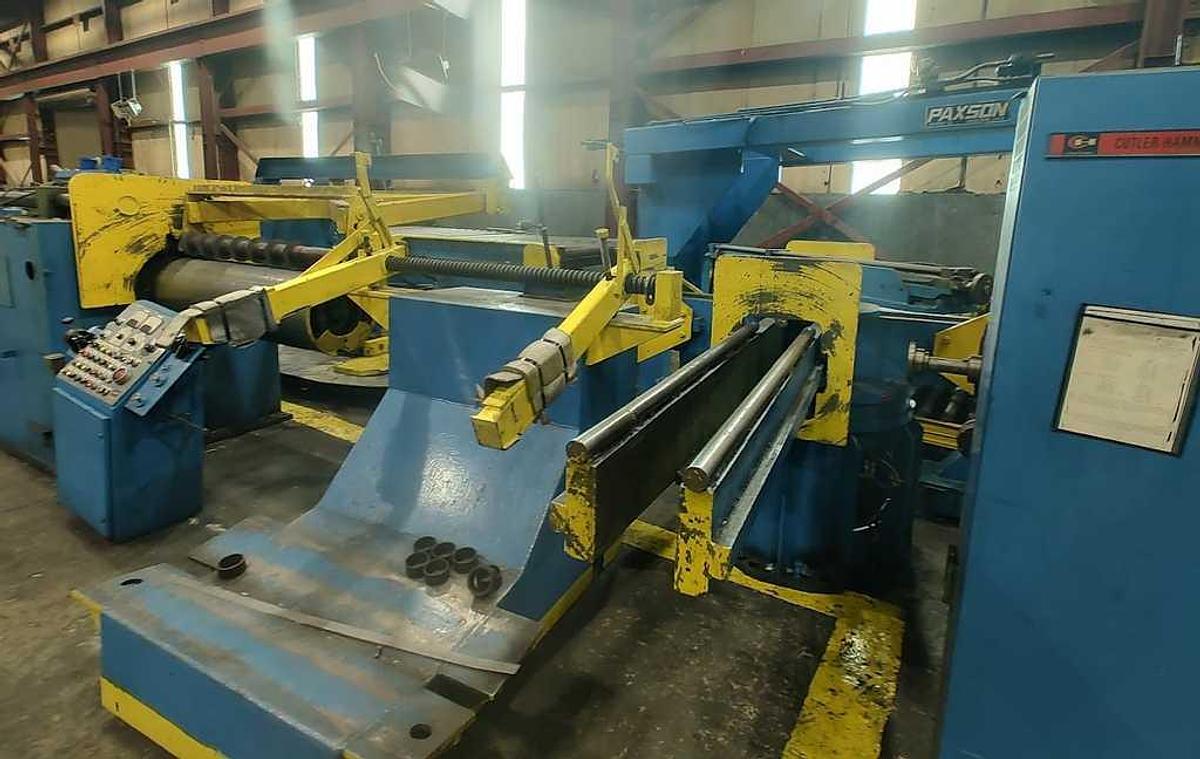 Used 60" x .188" x 40,000 Lb. Loopco Slitting Line