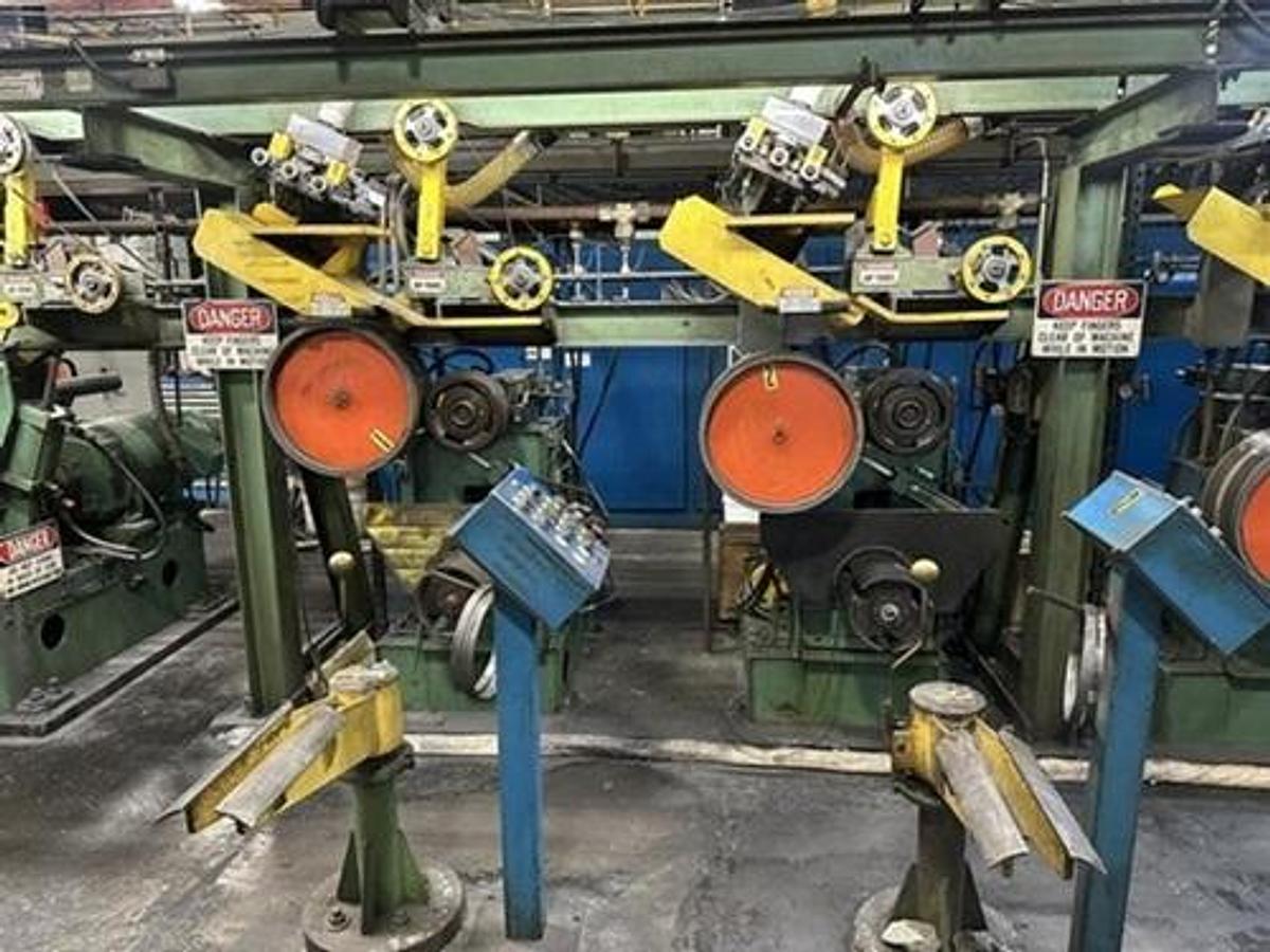 Used 18" x .025" PM / Andritz Oscillating Slitting Line with 12 Recoilers