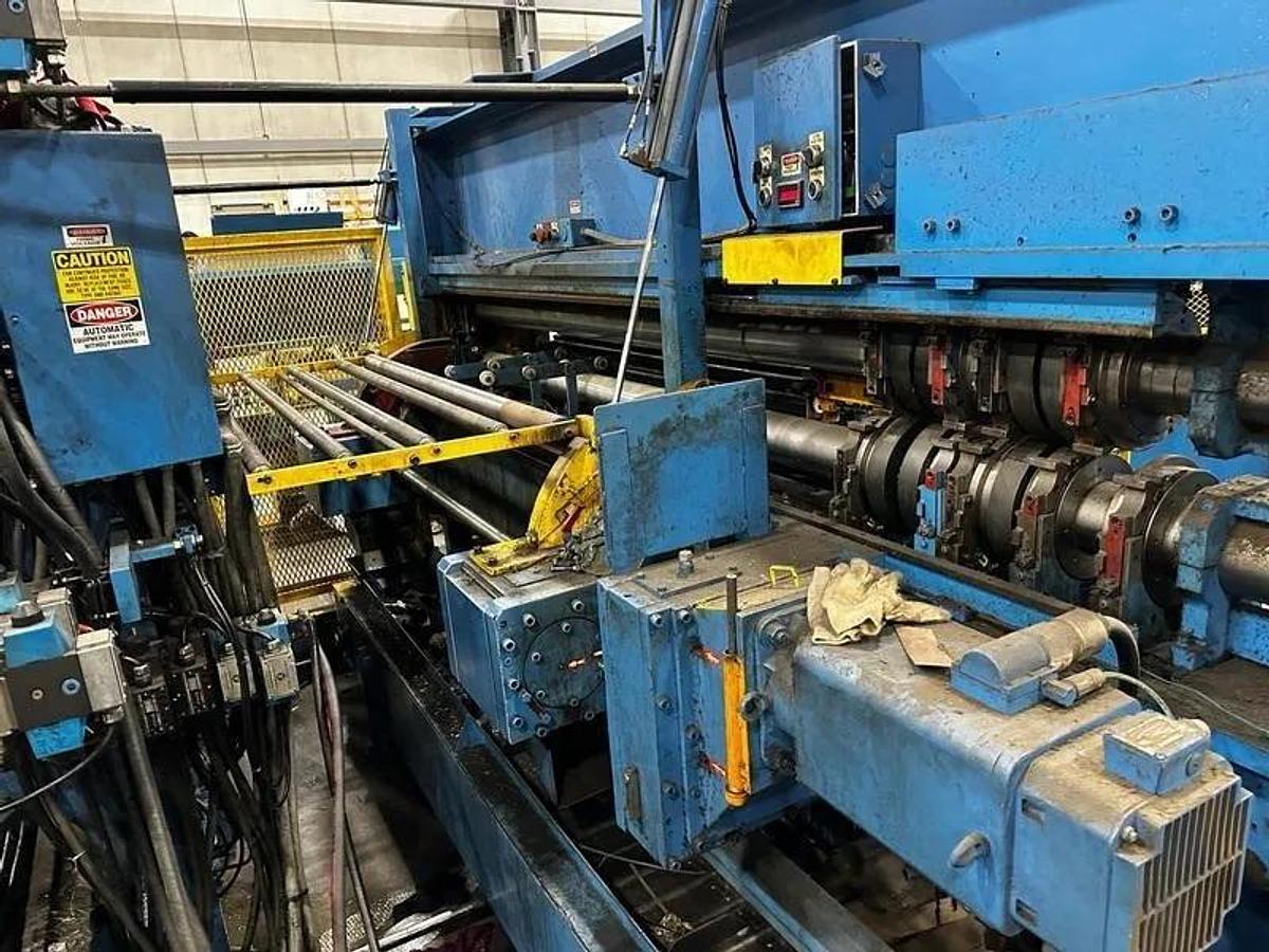 Used 60” x .135” x 80,000 Lbs Red Bud Multiblanking Line With Three 5HI Cassettes