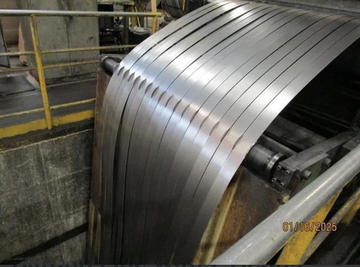Used 60" x .187” x 50,000# Chicago/Paxson Loop Slitting Line with 2 Heads