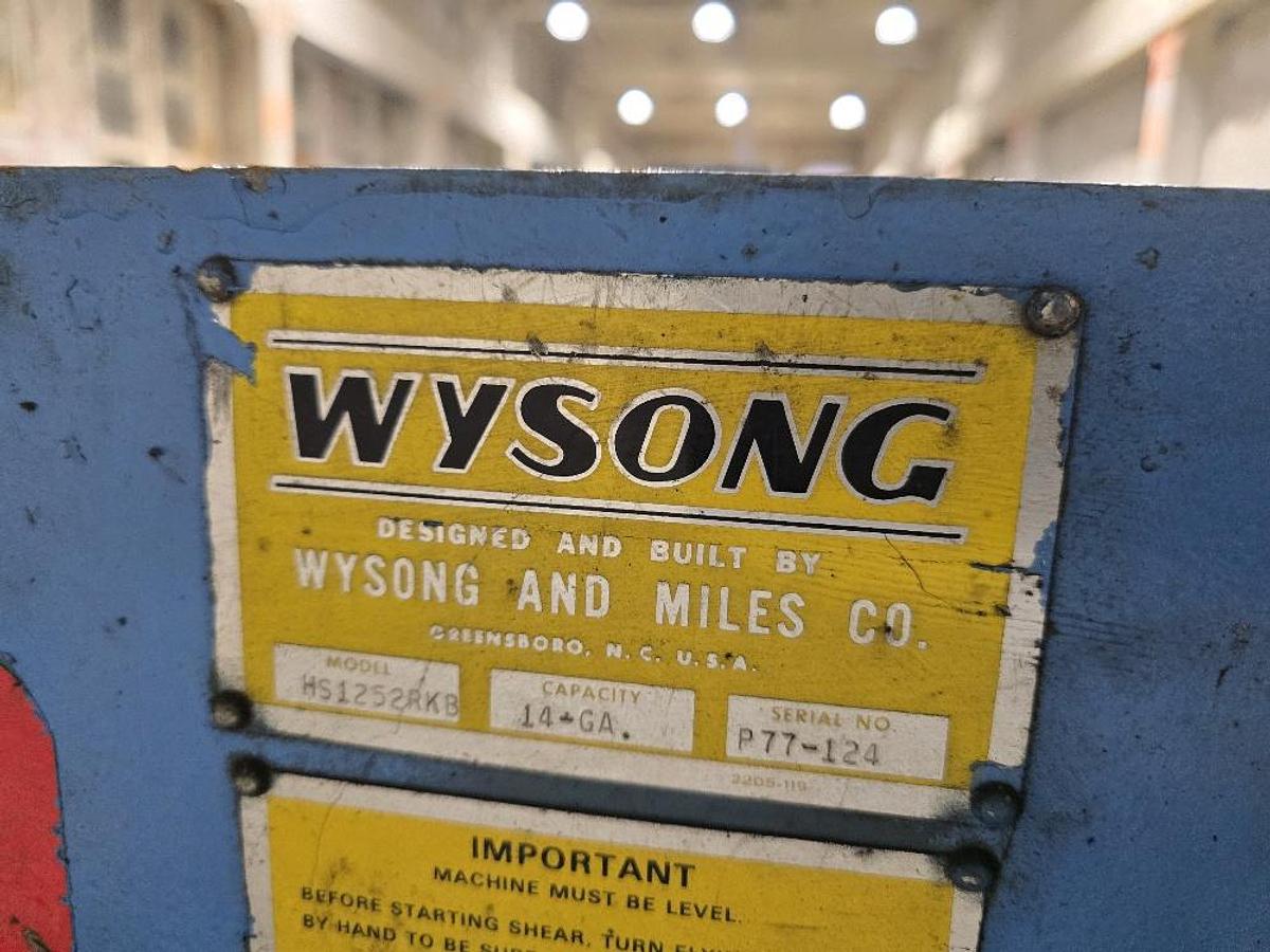 Used 55" x 14 Gauge Wysong Shear