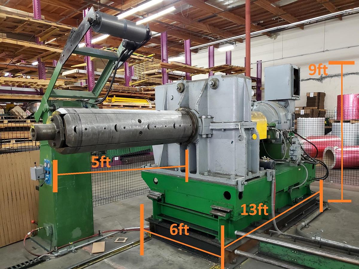 Used 60" x 20,000 Lbs Uncoiler