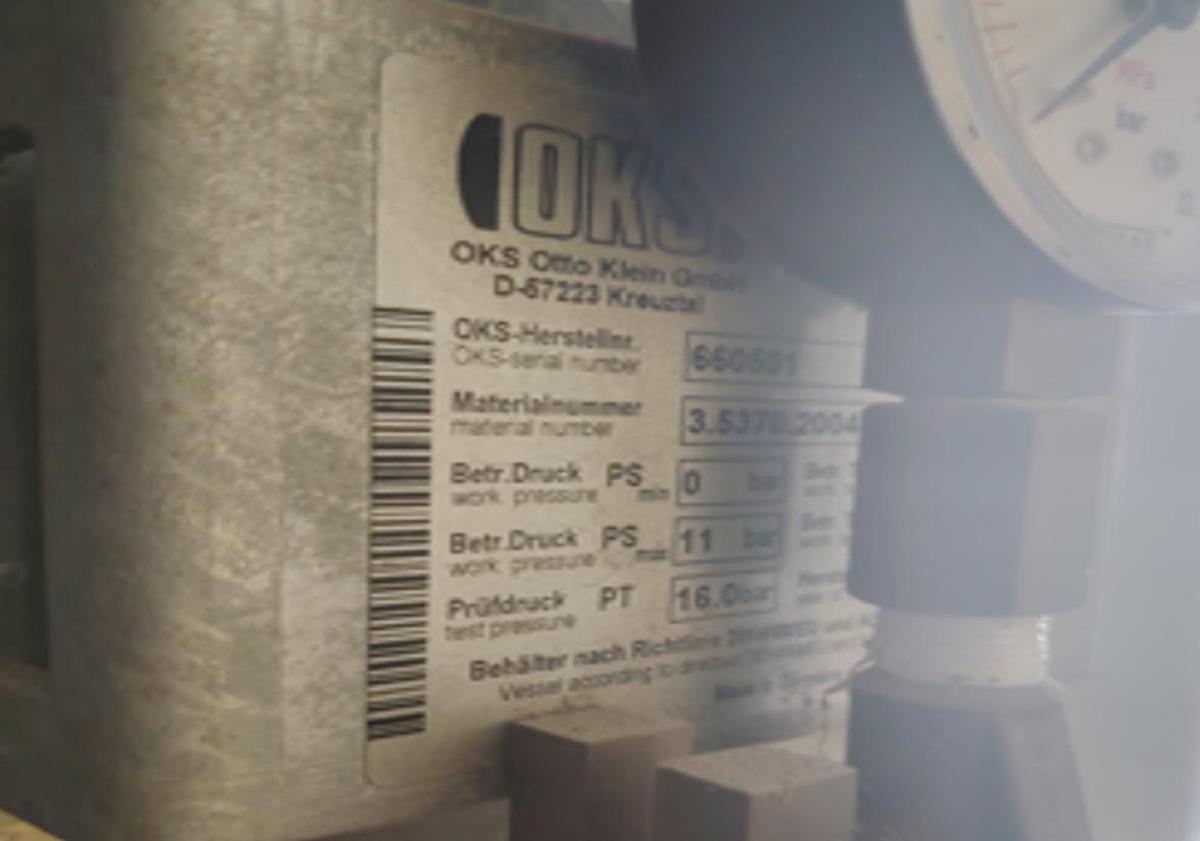 Used 793 Gallon OKS Air Receiver Tank (3000 Liters)