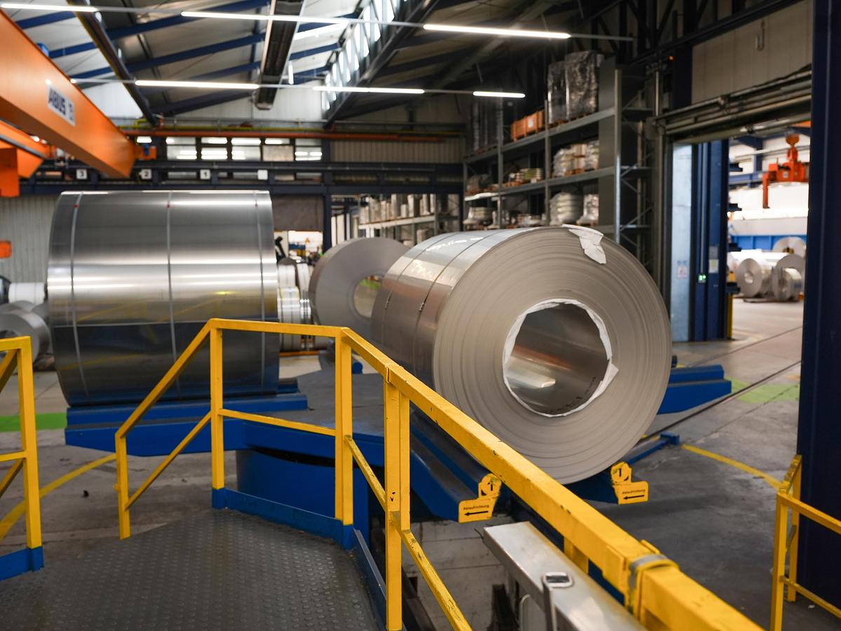 Used 65” x .098” Stainless Steel Slitting Line