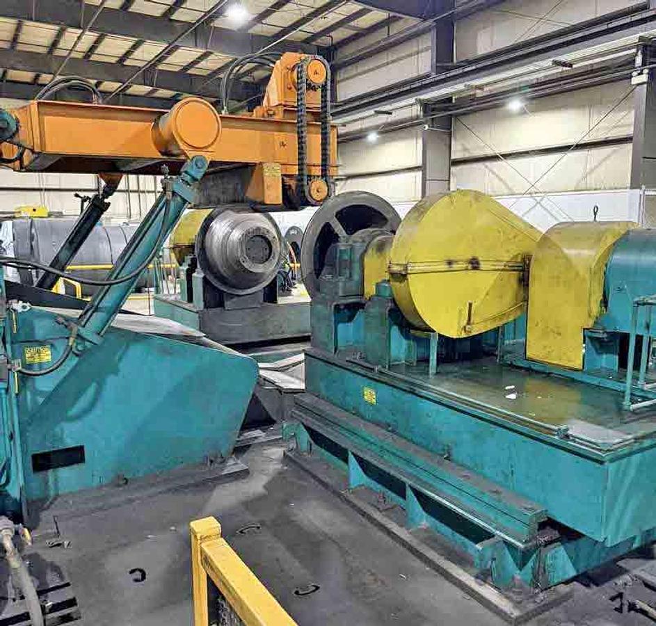 Used 74" x 0.375" x 60,000 Lb Herr Voss Cut To Length Line