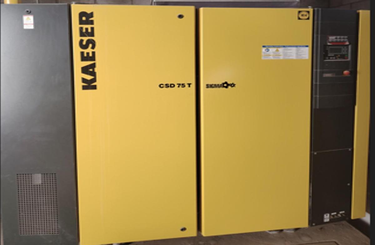 Used 125 HP Kaeser CSD75T Rotary Screw Air Compressor with Dryer