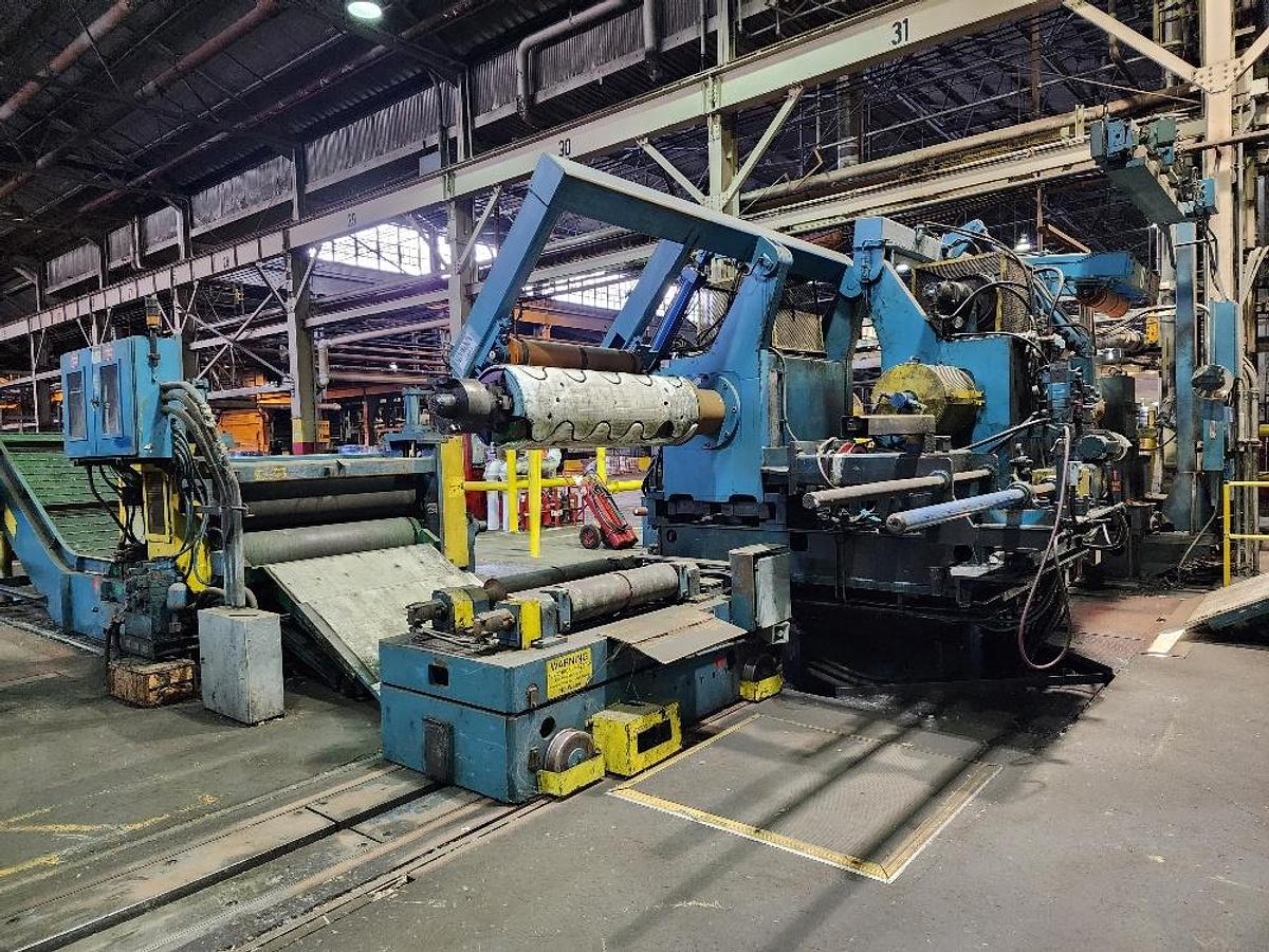 Used 52” x .100” x 35,000 Lb. Stamco Double-Loop Slitting Line