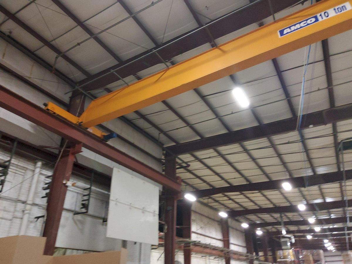 Used 10 Ton x 47’ ABBUS Bridge Crane with EMH Hoist