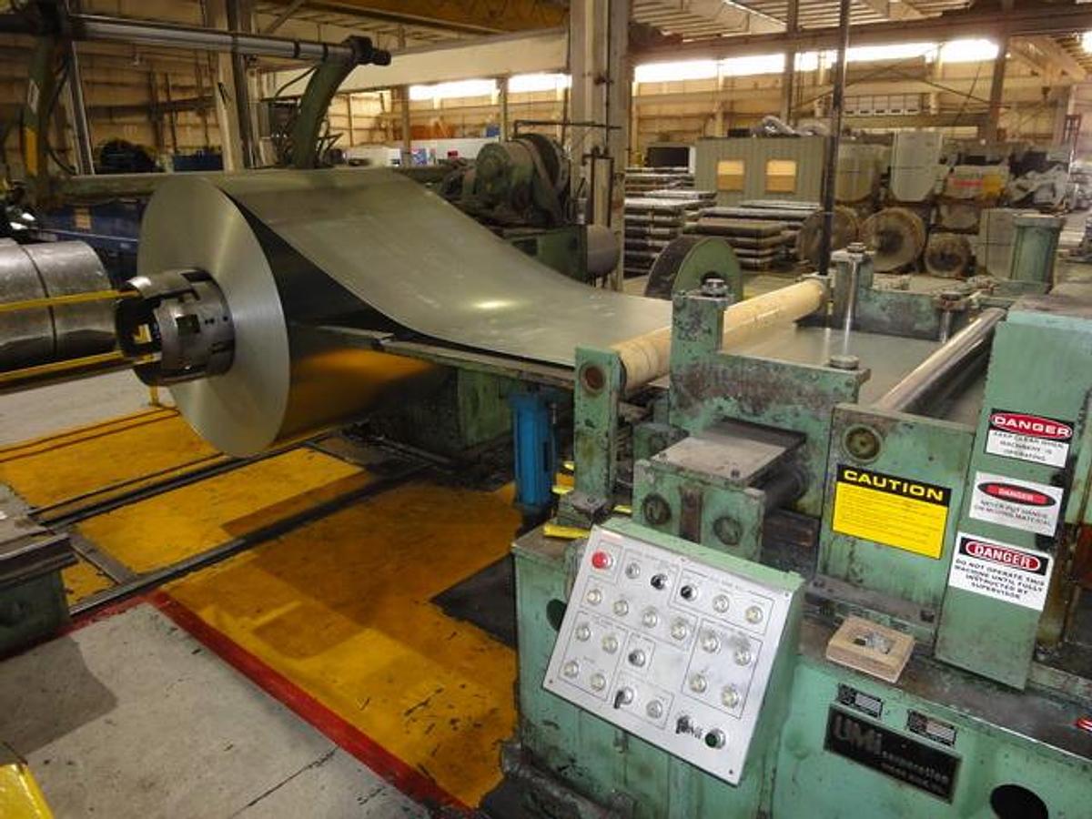 Used 60” x .125" x 40,000 Lbs. UMI Slitting Line