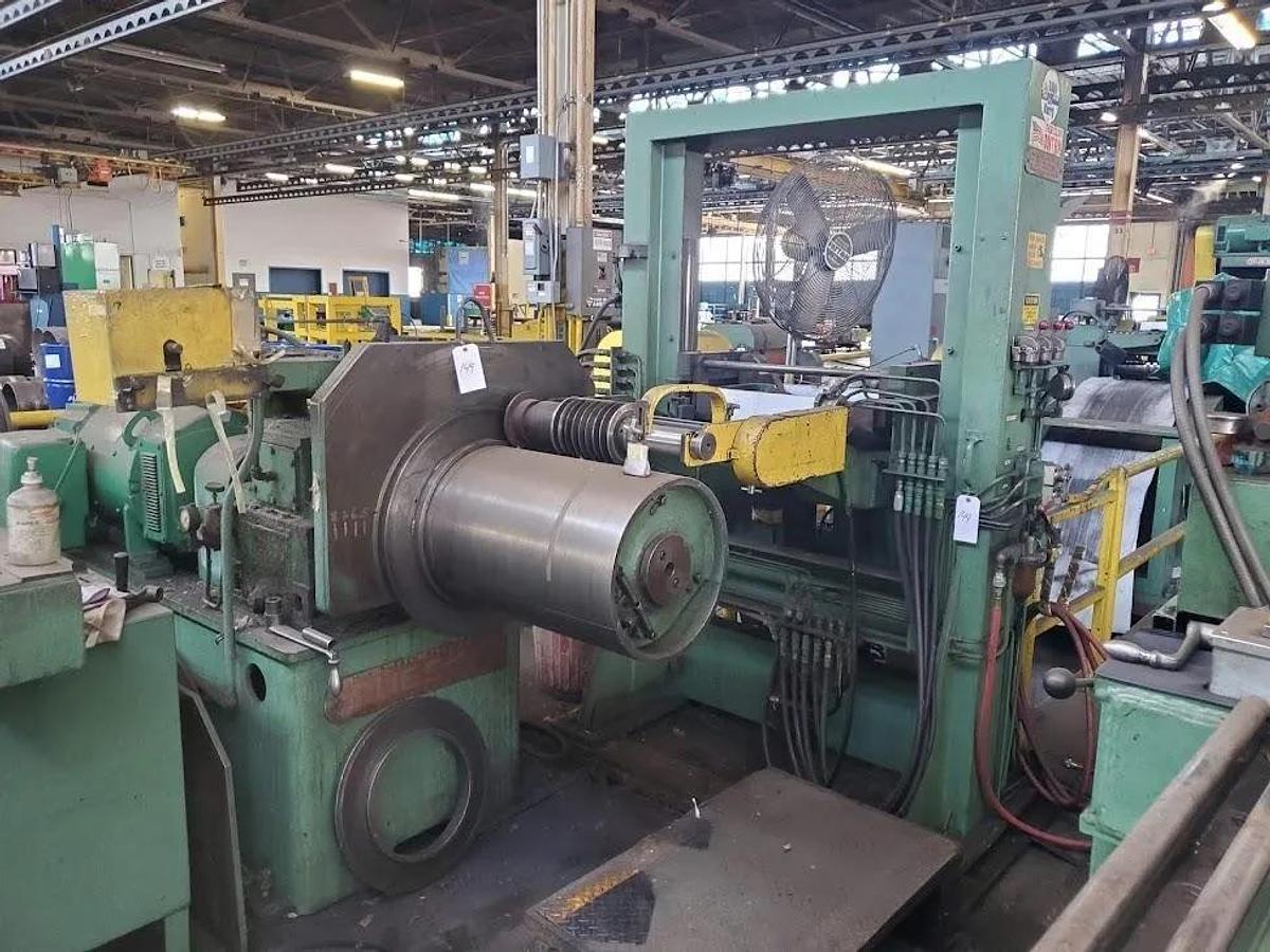 Used 18” x .025” - .003” Ruesch Ring Type Precision Double Loop Slitting Line