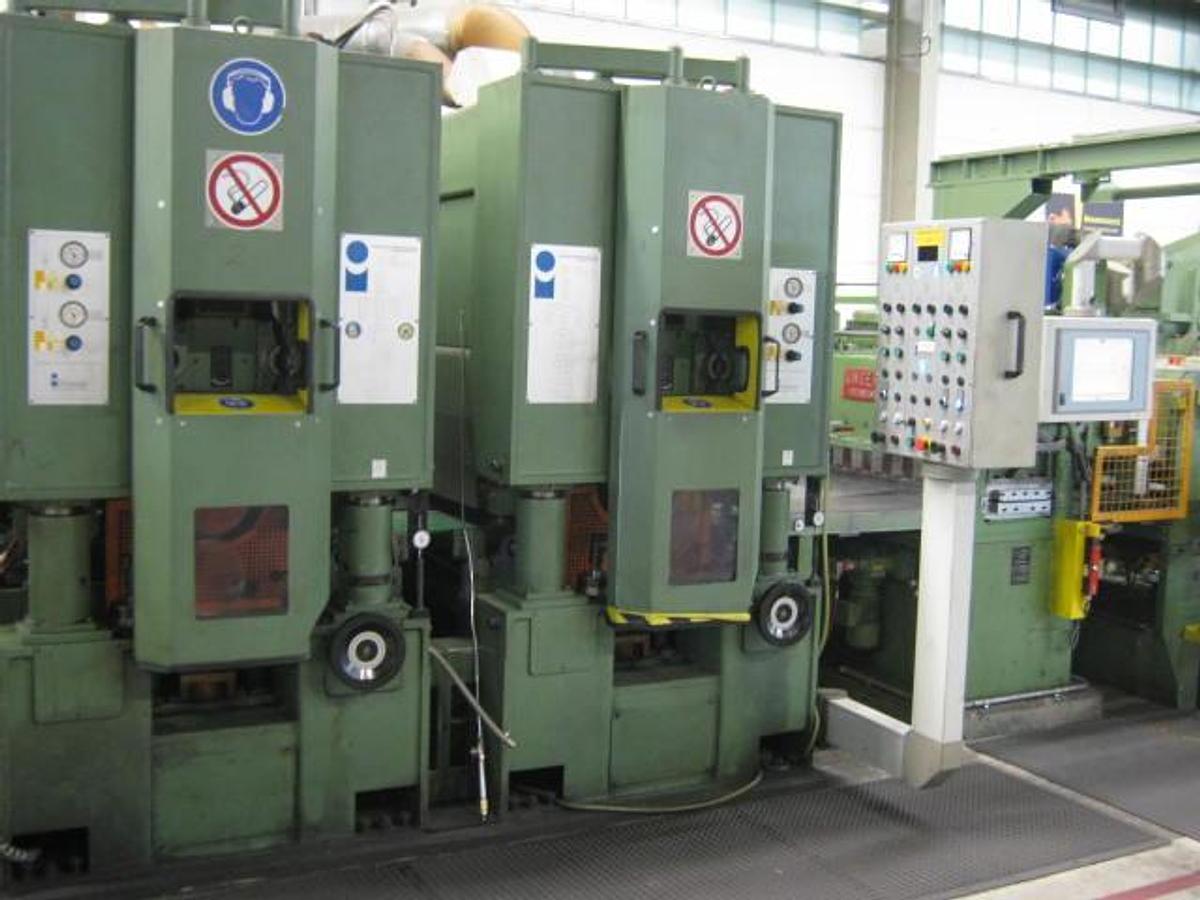 Used 50” x .040” George/Ungerer Grinding, Brushing & Cut To Length Line