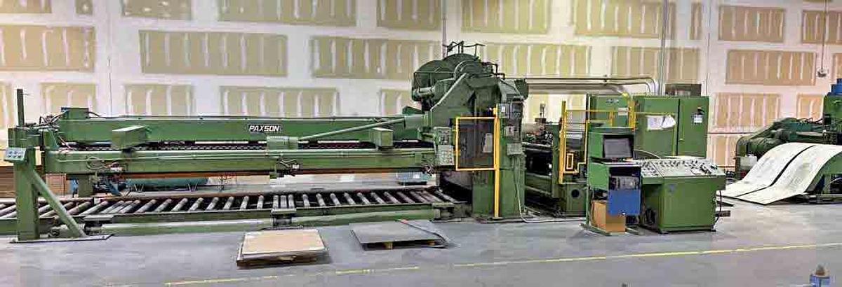 Used 60” x 0.135” x 40,000 Lbs Paxson Cut To Length Line