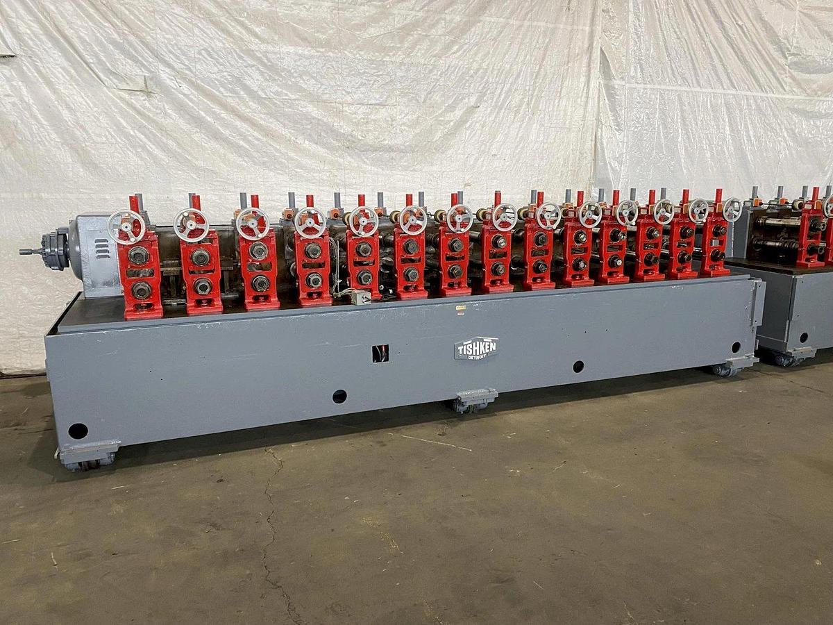 Used 22/24 Stand x 3.5” x 21” Tishken Model 24HW-S-3-1/2 Rollformer, New 1999