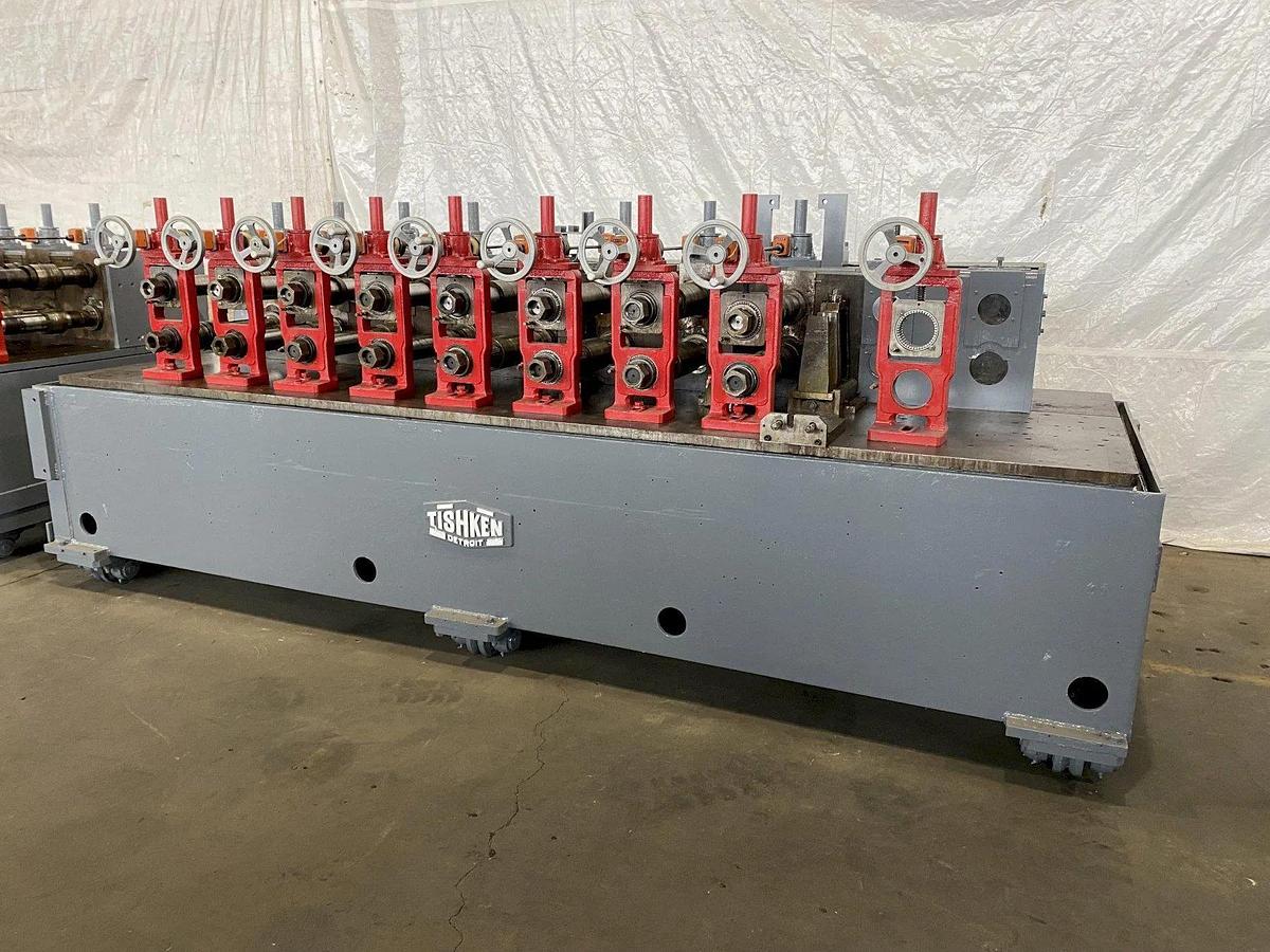 Used 22/24 Stand x 3.5” x 21” Tishken Model 24HW-S-3-1/2 Rollformer, New 1999