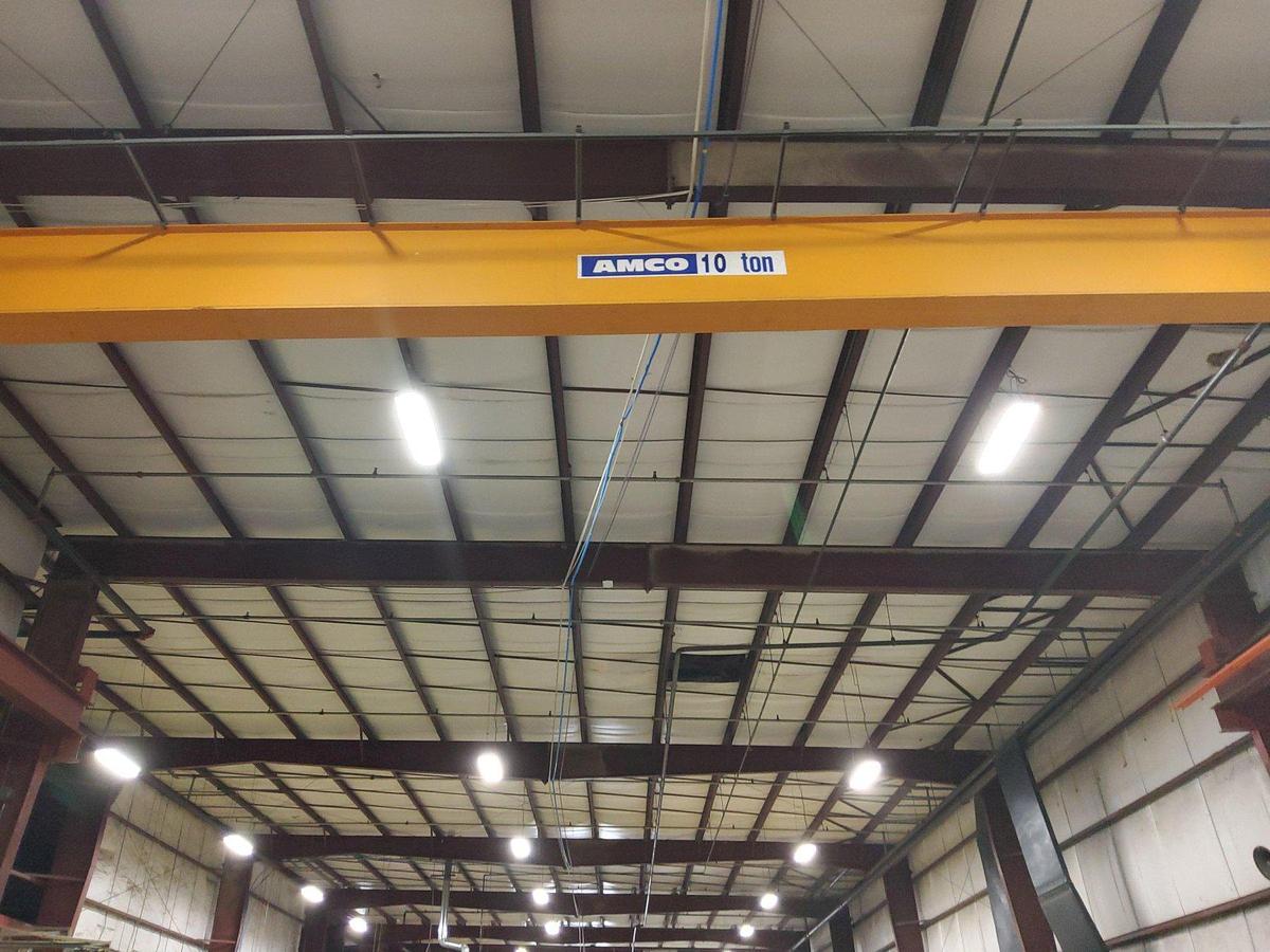Used 10 Ton x 47’ ABBUS Bridge Crane with EMH Hoist