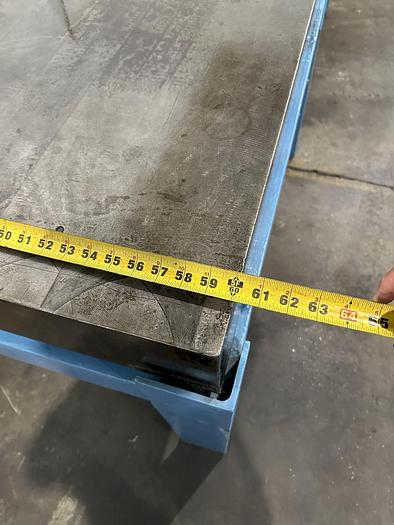 Used 60" X 96" CAST IRON SURFACE PLATE W/ STAND