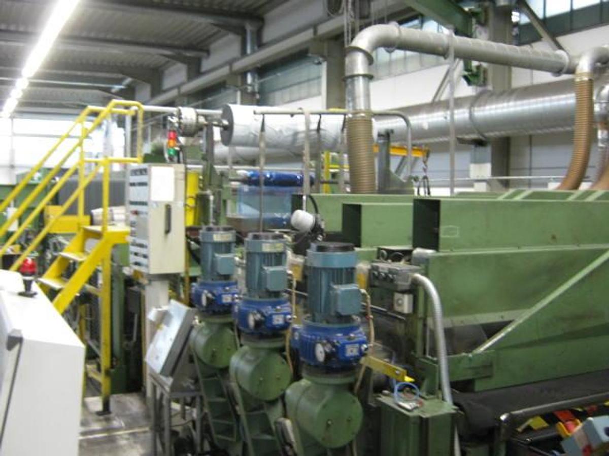 Used 50” x .040” George/Ungerer Grinding, Brushing & Cut To Length Line