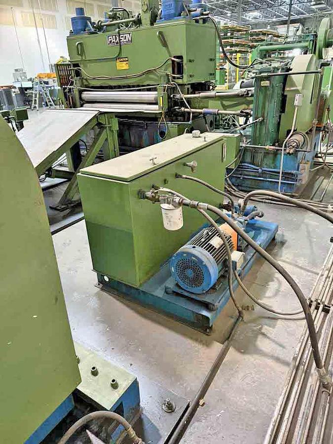 Used 60” x 0.135” x 40,000 Lbs Paxson Cut To Length Line