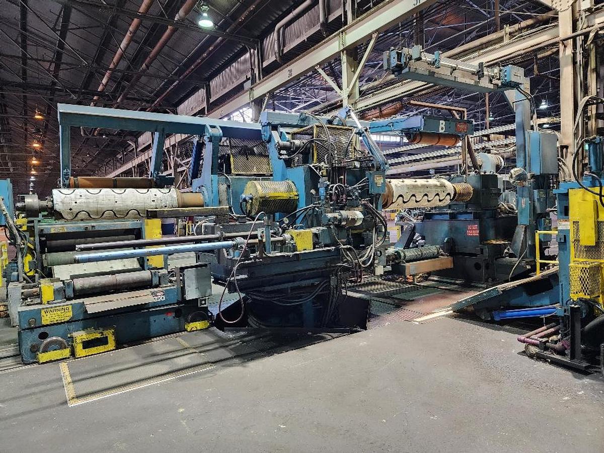 Used 52” x .100” x 35,000 Lb. Stamco Double-Loop Slitting Line