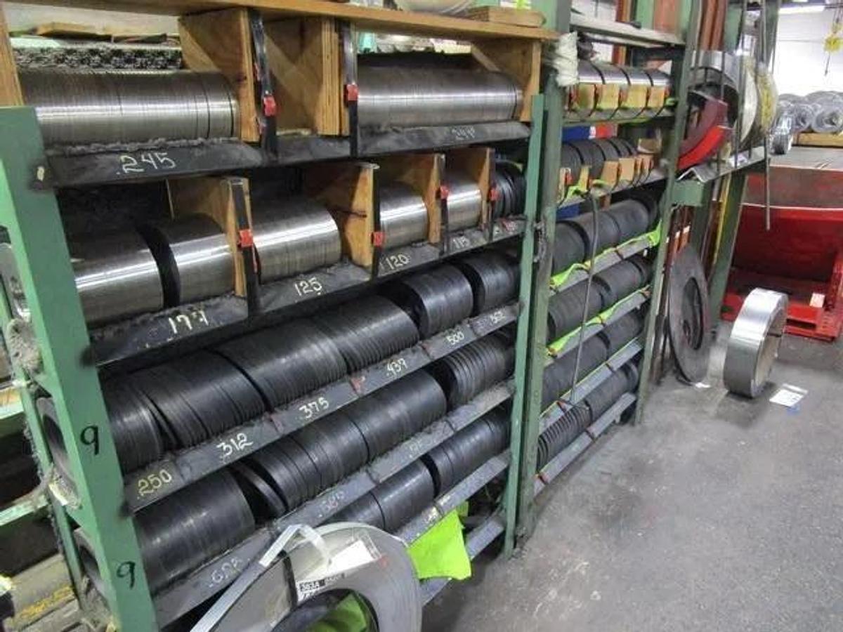 Used 8” x .062” x 2,000# Stanat Design Slitting Line With Banding Line
