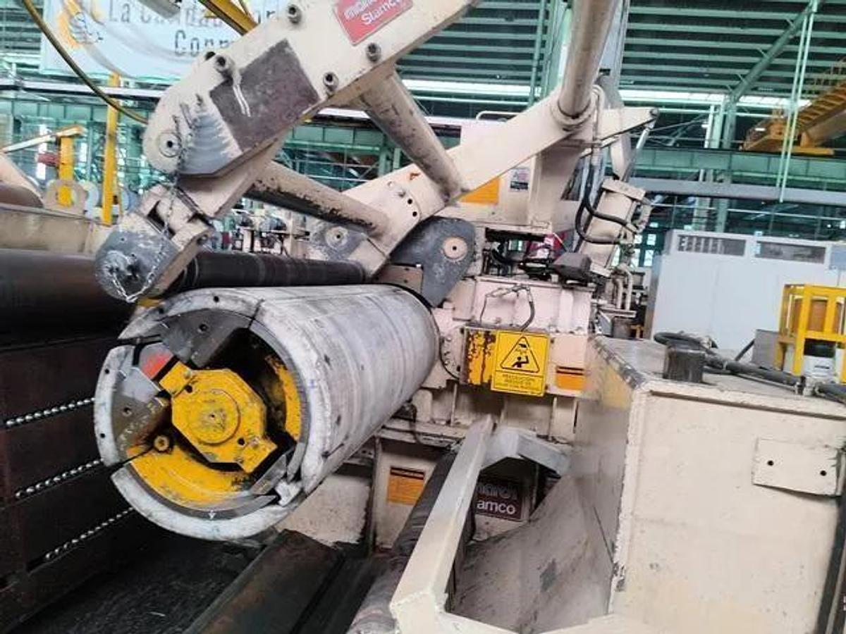 Used 60” X .125” X 44,000 Lbs Stamco Loop Dual Head Slitter With Banding Line