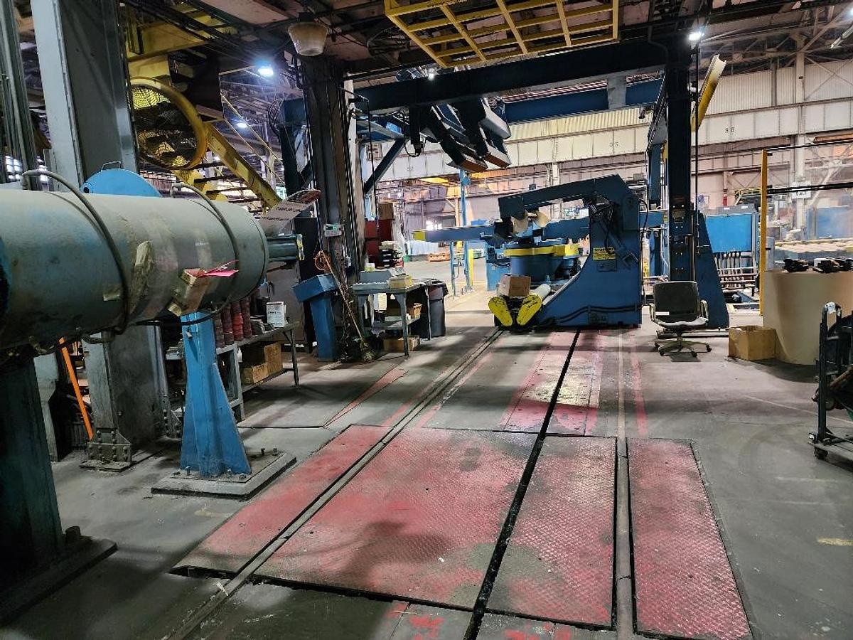 Used 52” x .100” x 35,000 Lb. Stamco Double-Loop Slitting Line