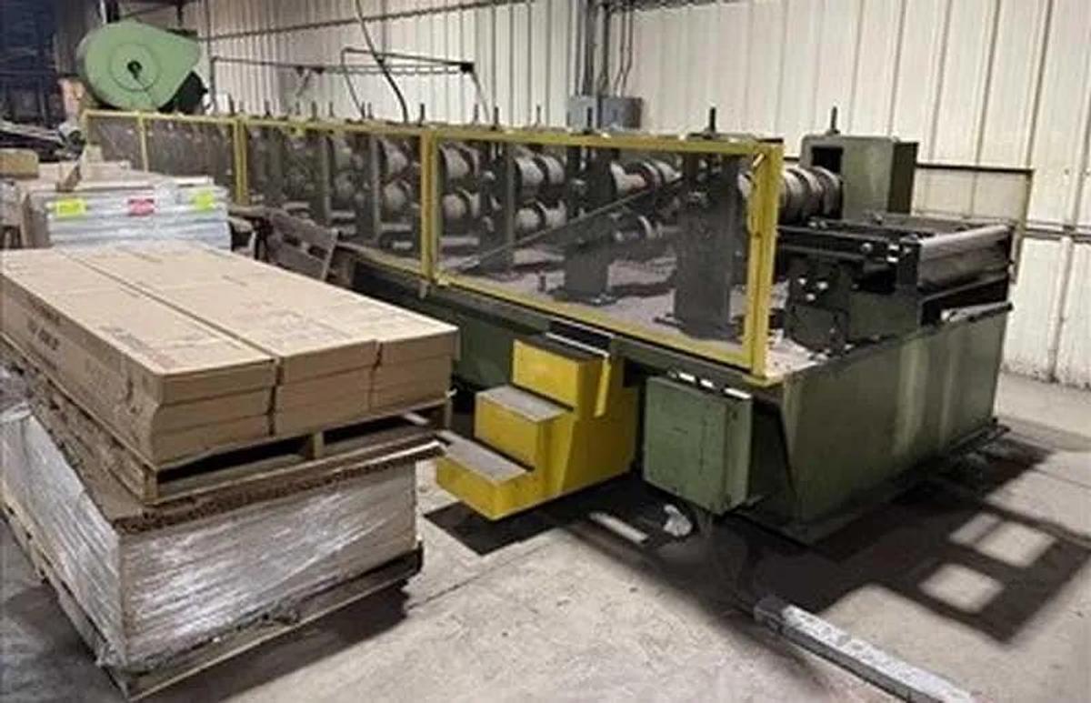 Used 12 Stand x 30” x 3” Bradbury Zee Purlin Rollforming Line